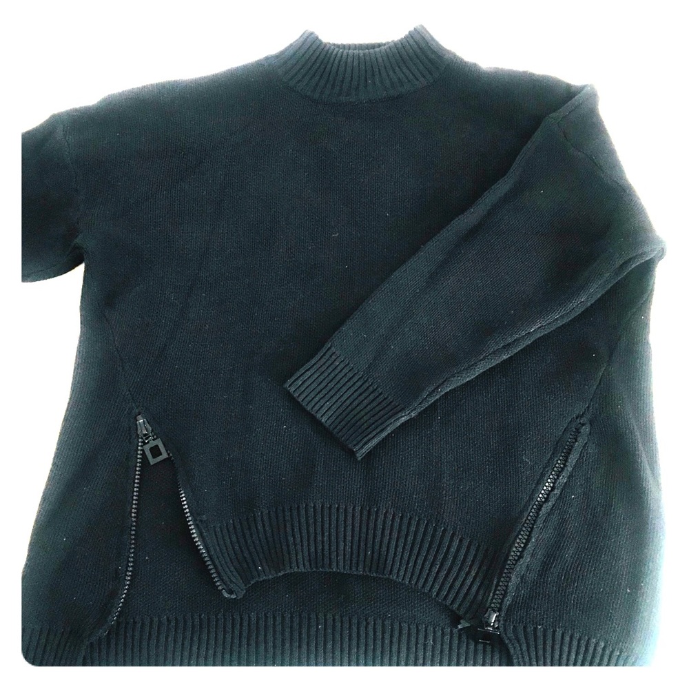 Men’s Black Mock Neck Sweater from Japan